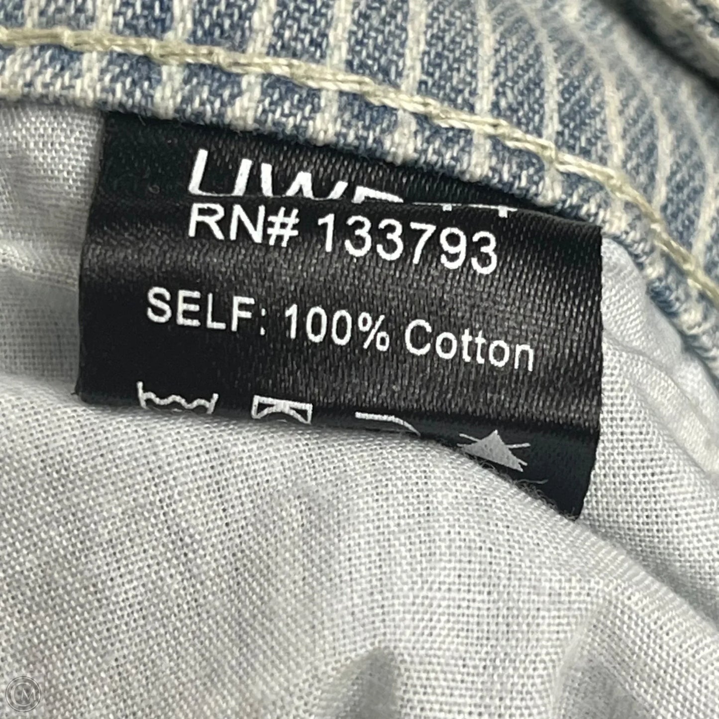 Pants Wide Leg By Pol In Blue Denim, Size: M