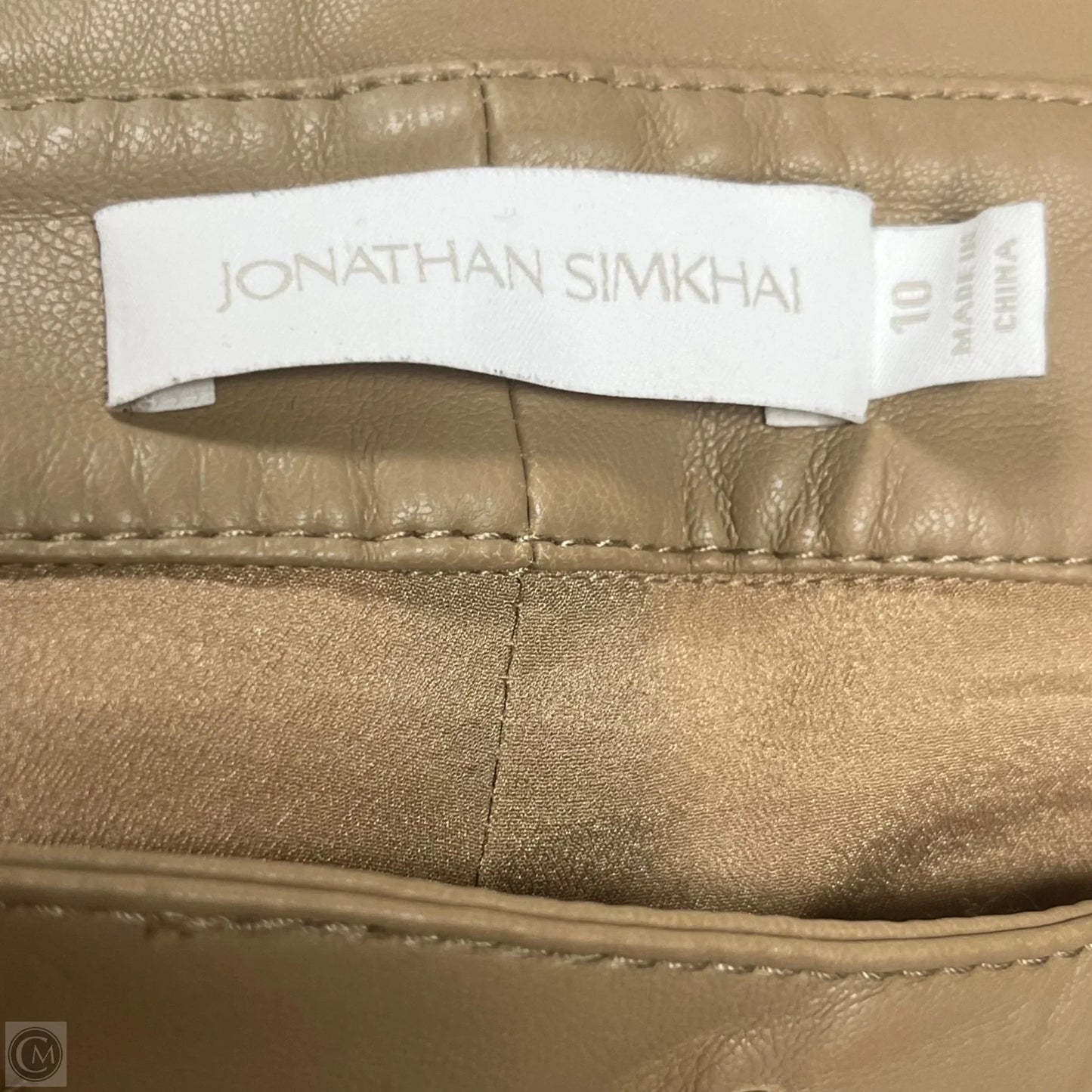 Pants Wide Leg By Jonathan Simkhai  in Tan, Size: 10