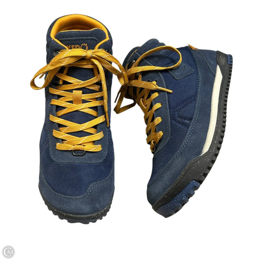 Shoes Hiking Boots By Xero In Blue & Yellow, Size: 8