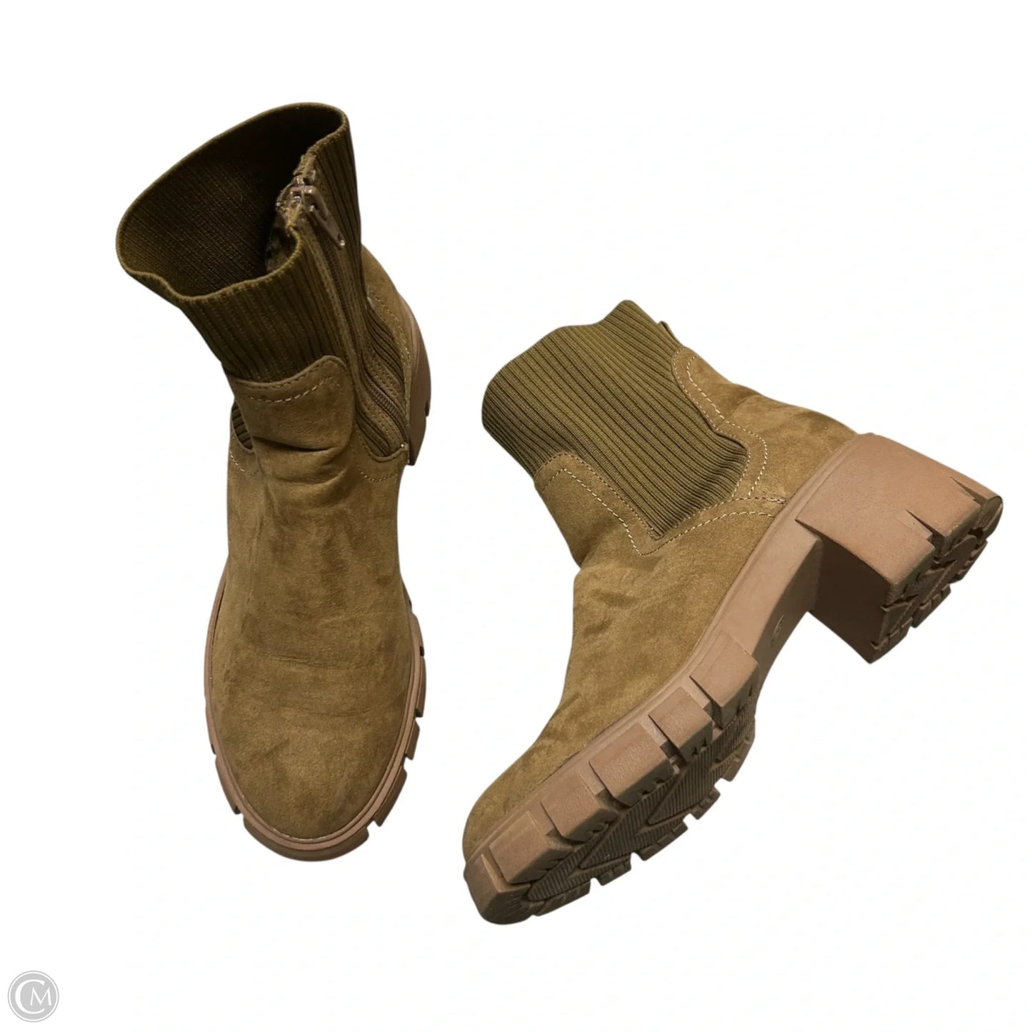 Boots Ankle Heels By Madden Girl In Brown, Size: 9