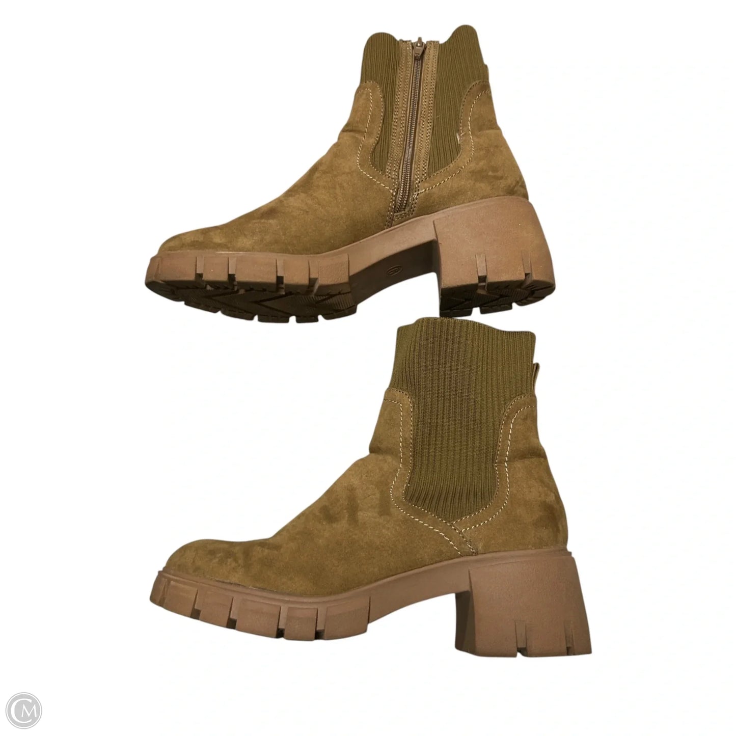 Boots Ankle Heels By Madden Girl In Brown, Size: 9