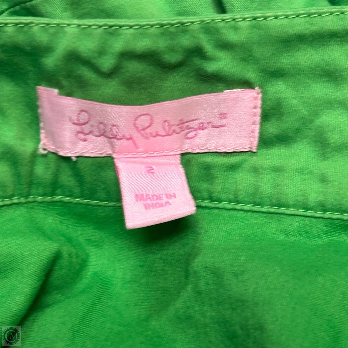 Dress Designer By Lilly Pulitzer In Green & White, Size: Xs
