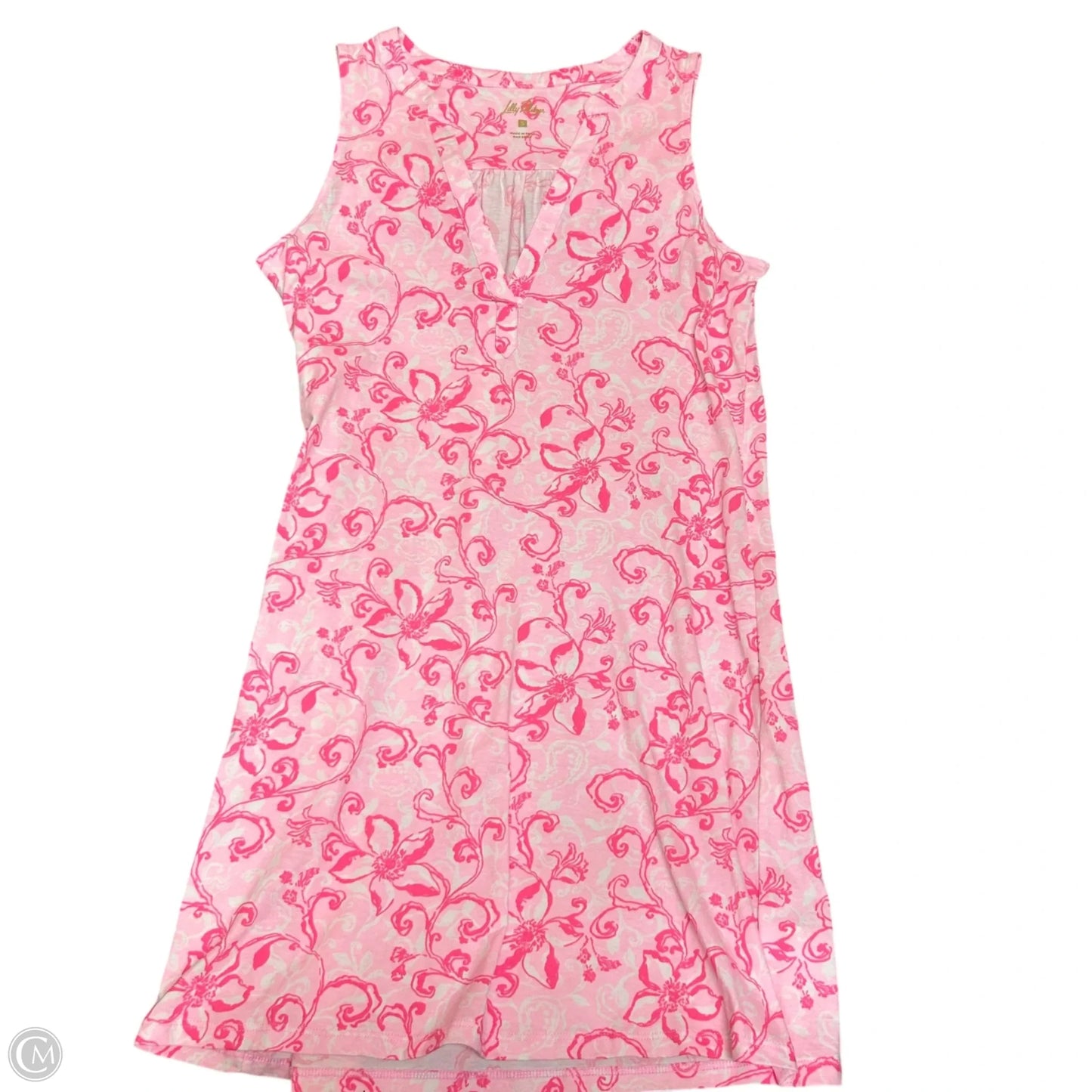 Dress Designer By Lilly Pulitzer In Pink & White, Size: S