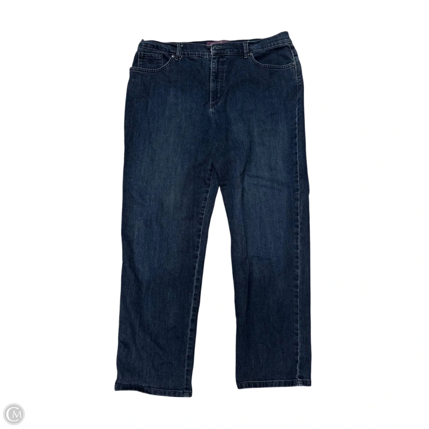 Jeans Straight By Gloria Vanderbilt In Blue Denim, Size: 16