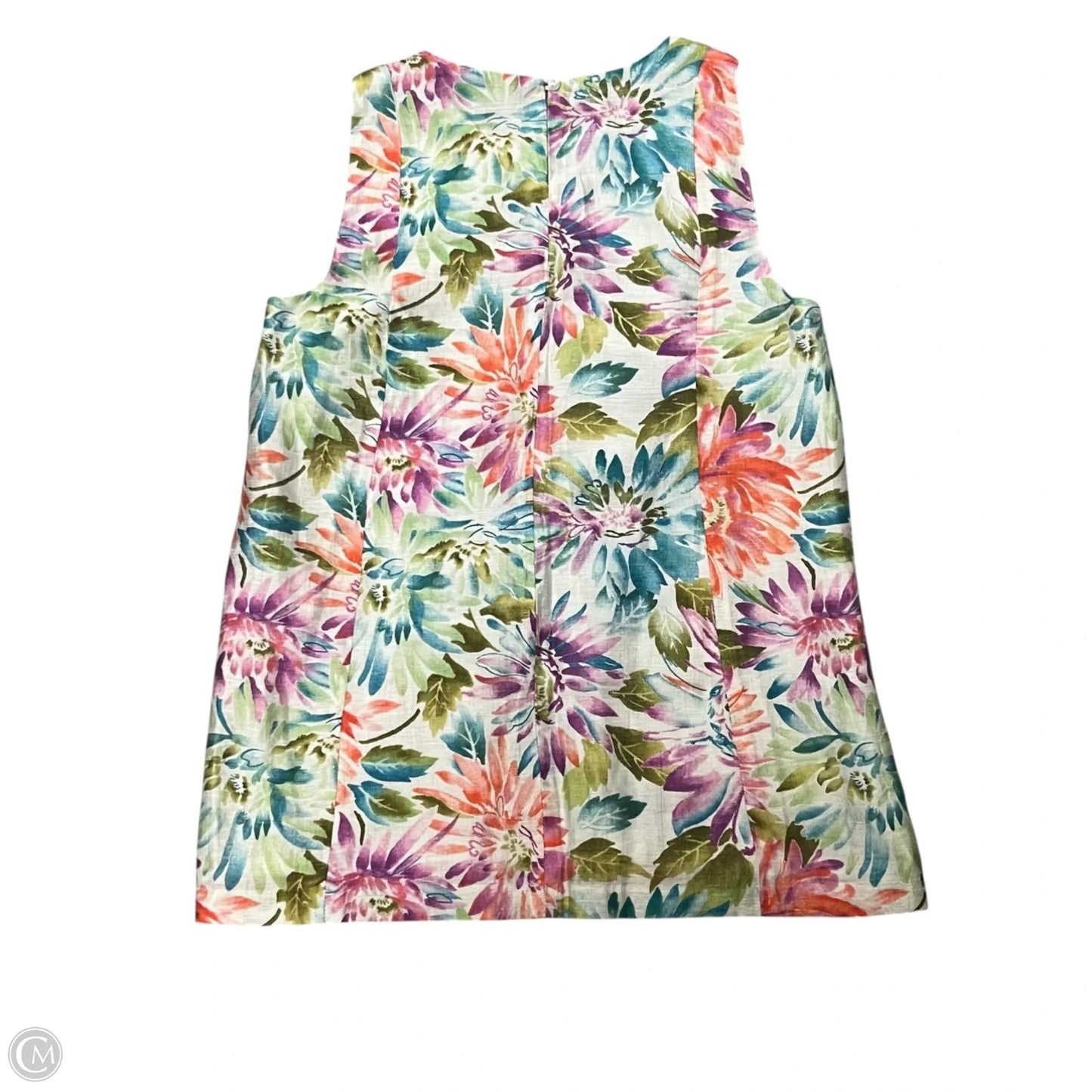 Top Sleeveless By Loft In Floral Print, Size: Xs