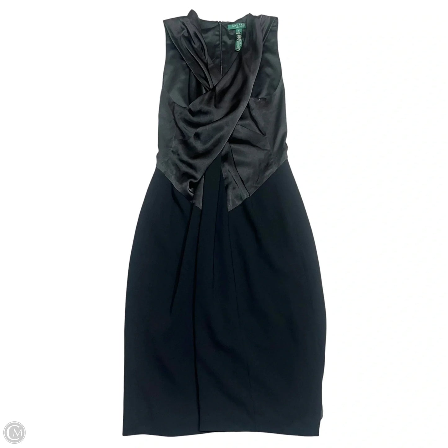 Dress Party Midi By Lauren By Ralph Lauren In Black, Size: L