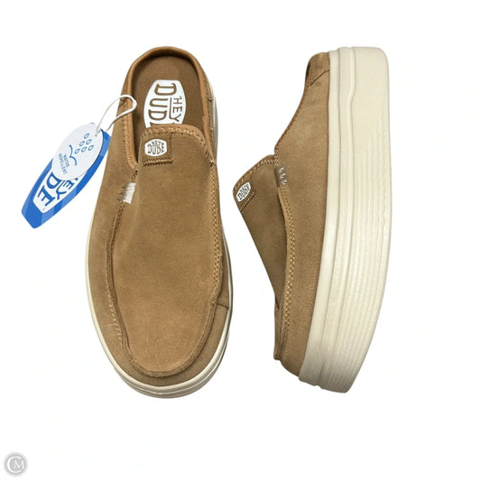 Shoes Heels Platform By Hey Dude In Tan, Size: 8