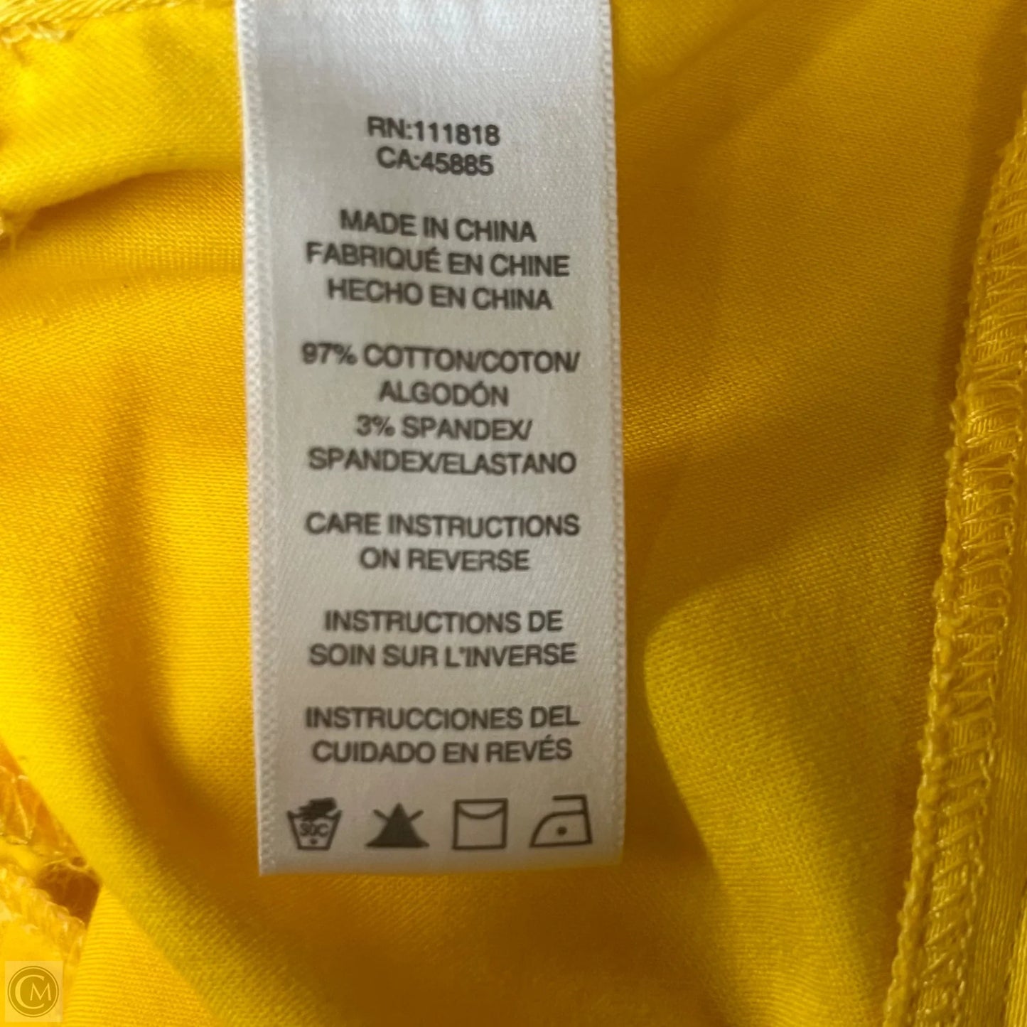 Shorts By Michael By Michael Kors In Yellow, Size: 8