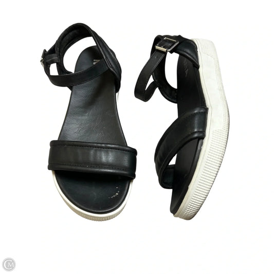 Sandals Flats By Mia In Black & White, Size: 9