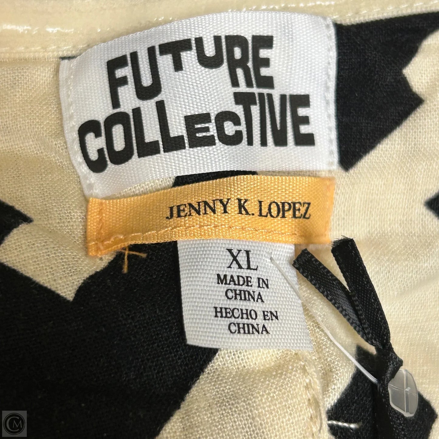 Top Sleeveless By Future Collective In Black & Cream, Size: Xl