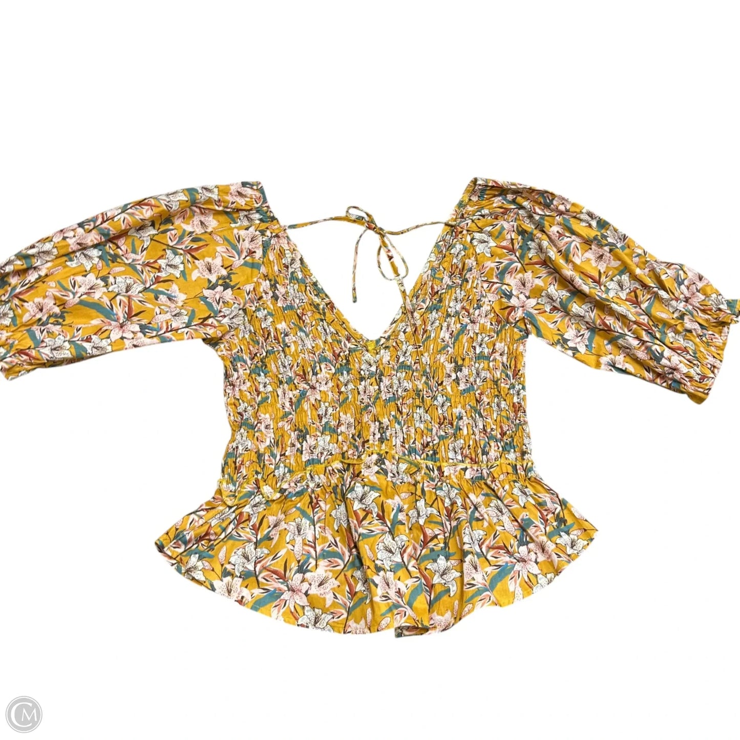 Top Short Sleeve By Vigoss In Yellow, Size: Xl