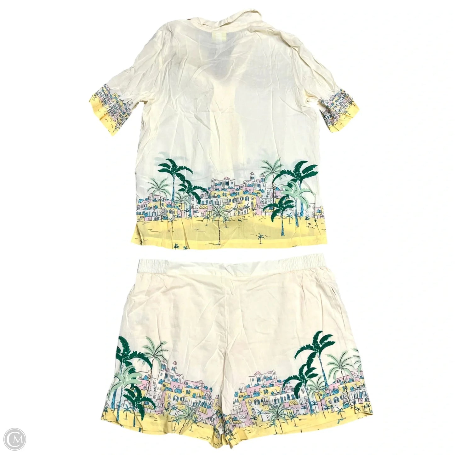 Top 2pc Short Sleeve By Future Collective In Yellow, Size: Xl
