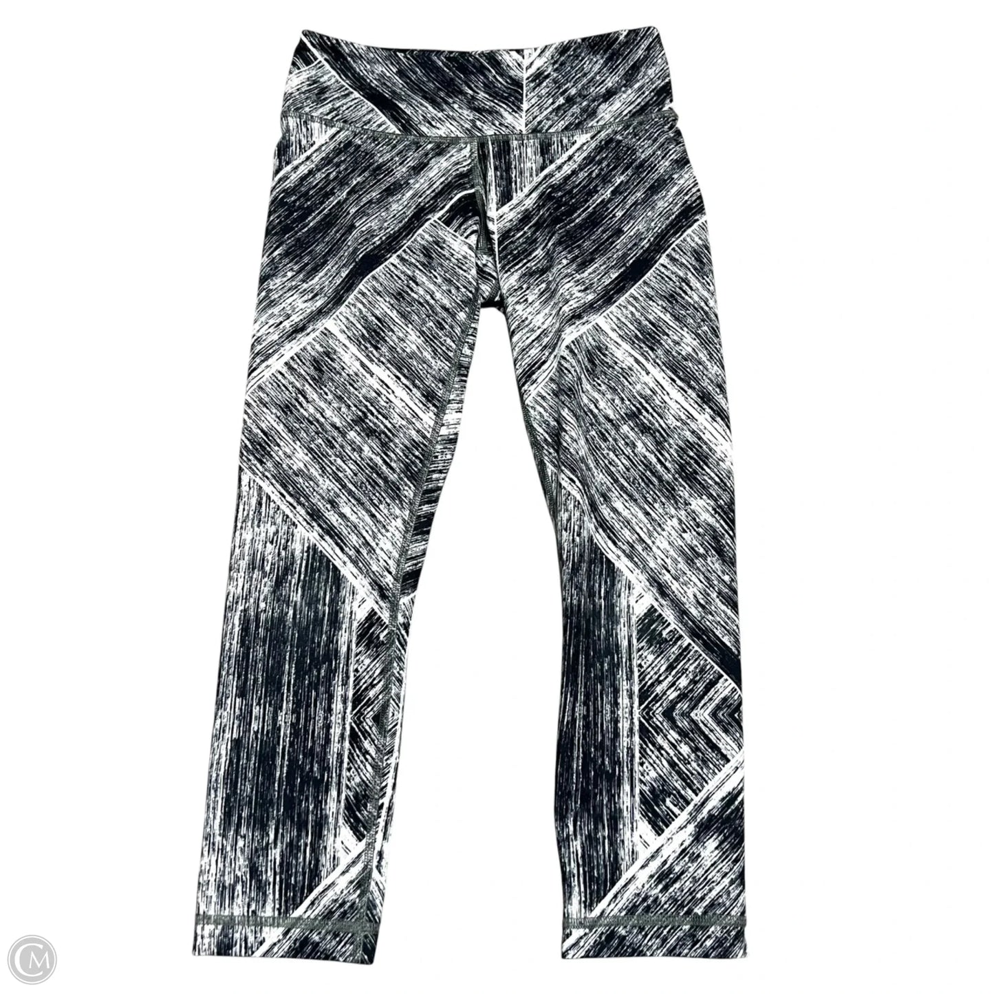 Athletic Leggings Capris By Lululemon In Black & White, Size: 4