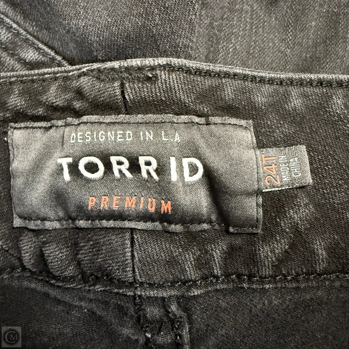 Jeans Skinny By Torrid In Black Denim, Size: 24