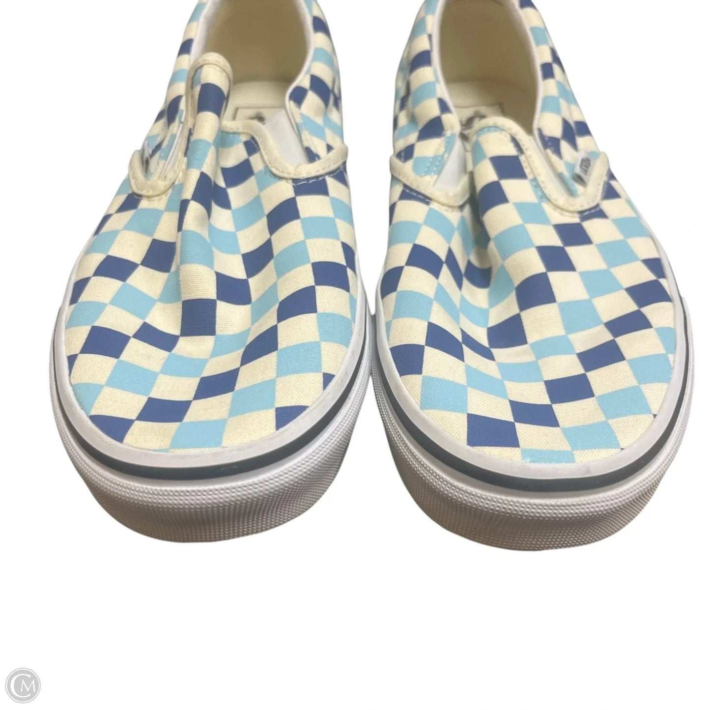 Shoes Flats By Vans In Blue & White, Size: 11