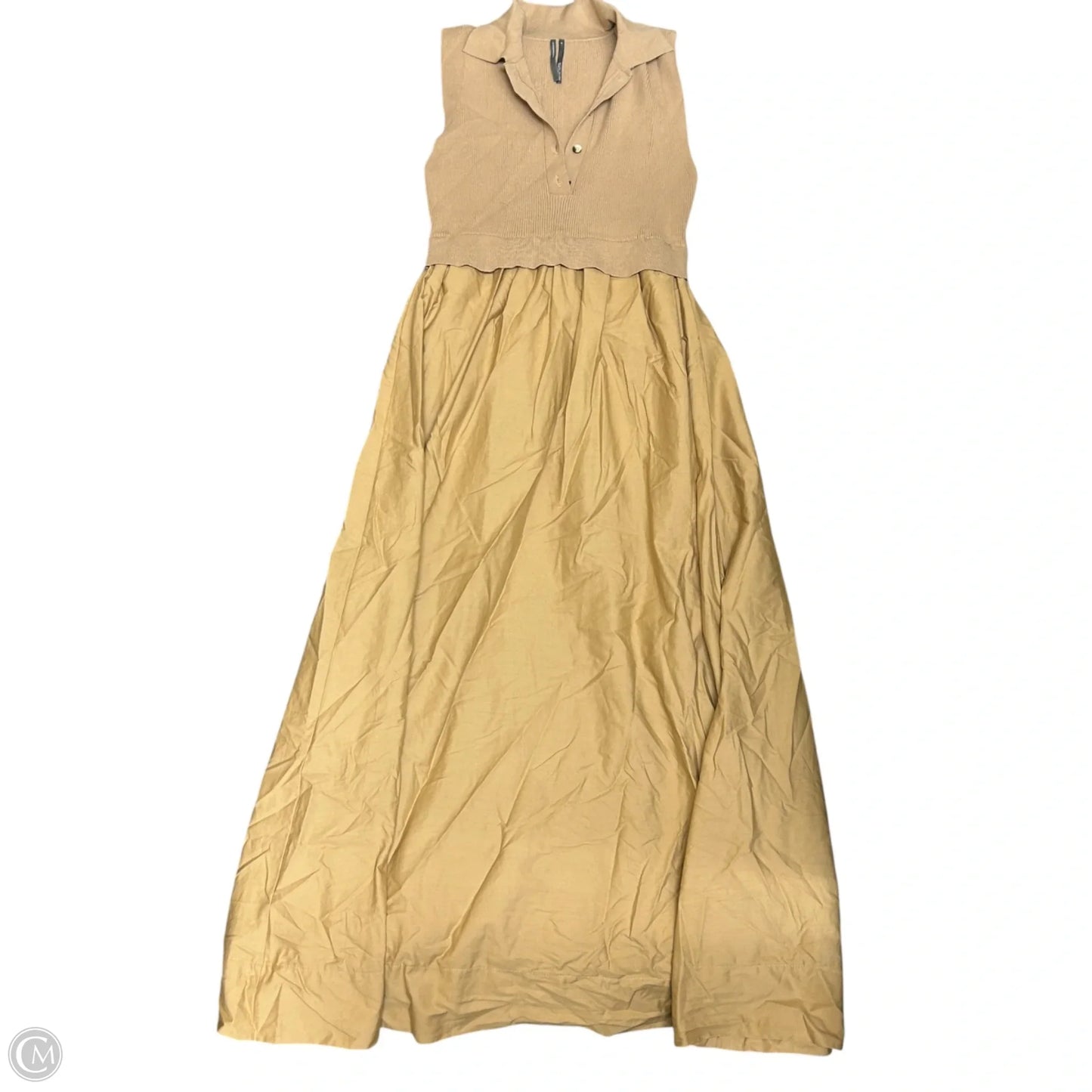Dress Casual Maxi By Anthropologie In Beige, Size: M