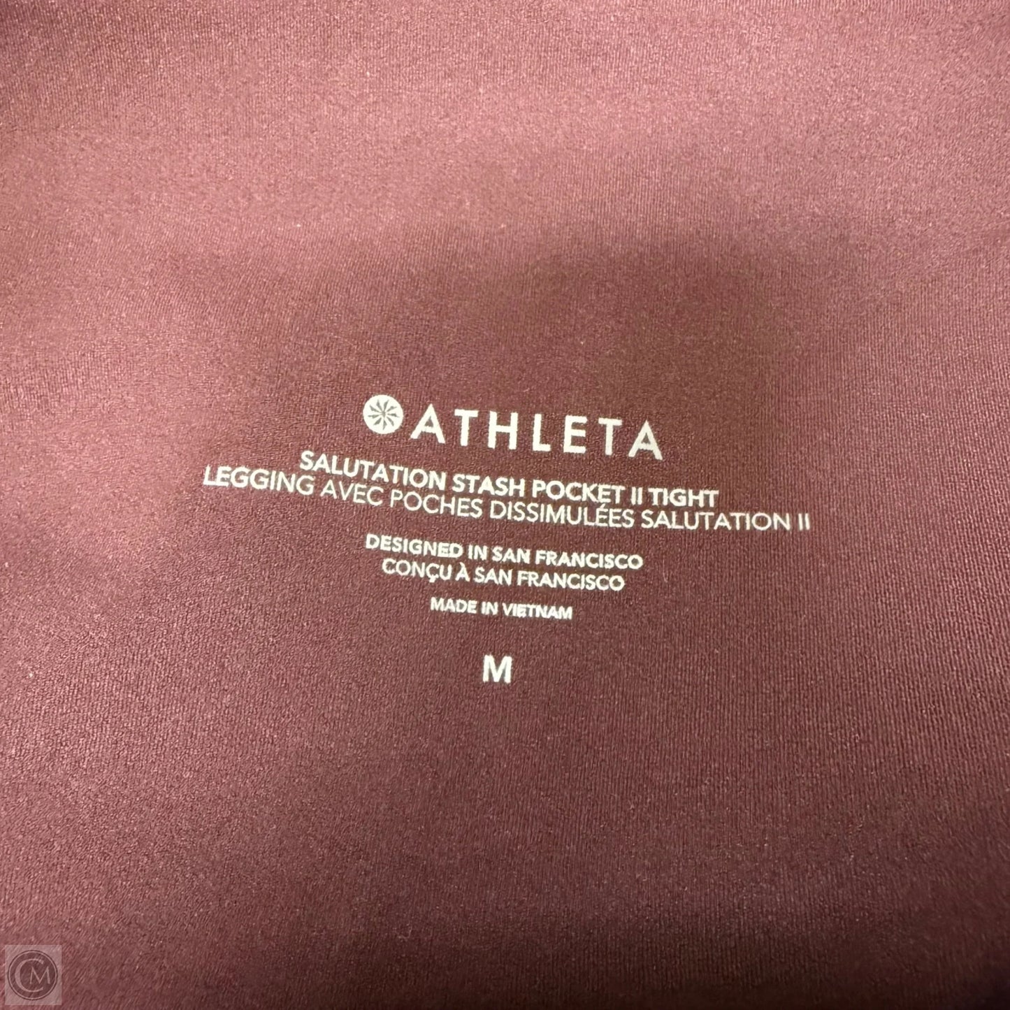 Athletic Leggings By Athleta In Maroon, Size: M