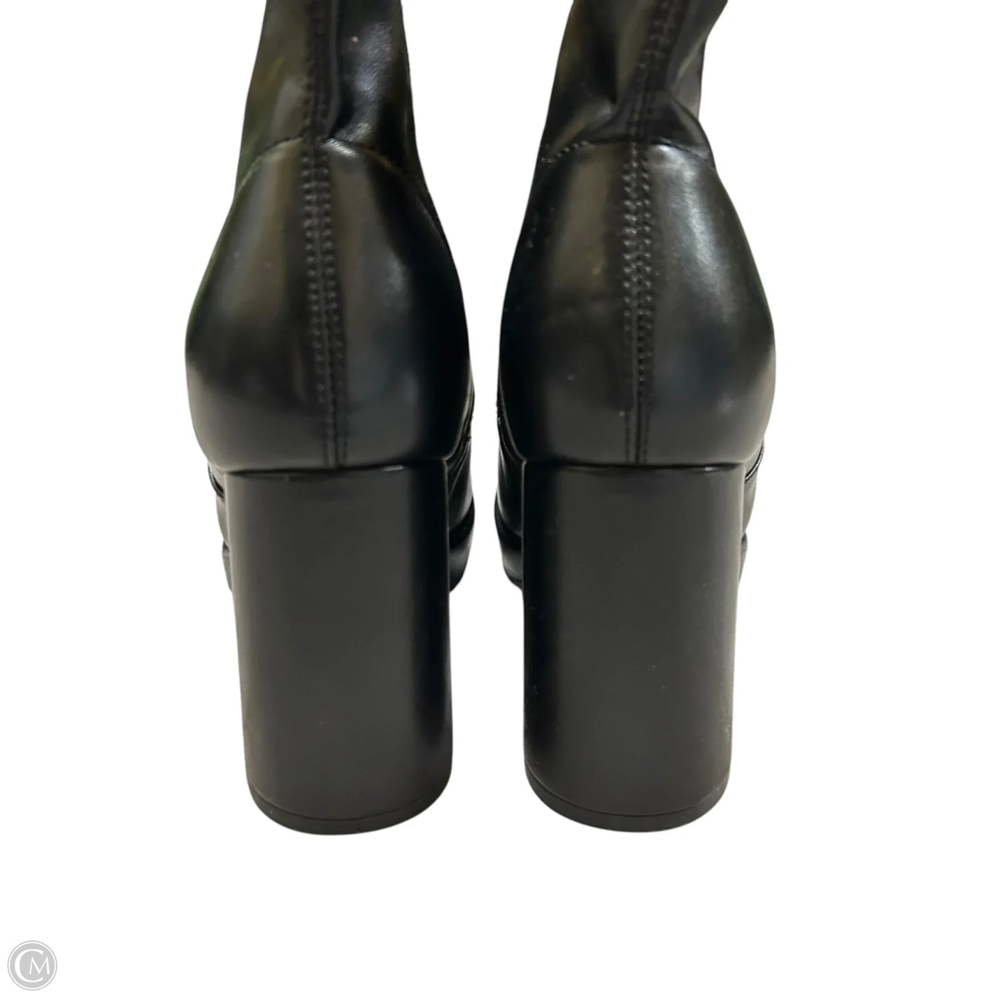 Boots Ankle Heels By Top Moda In Black, Size: 5.5