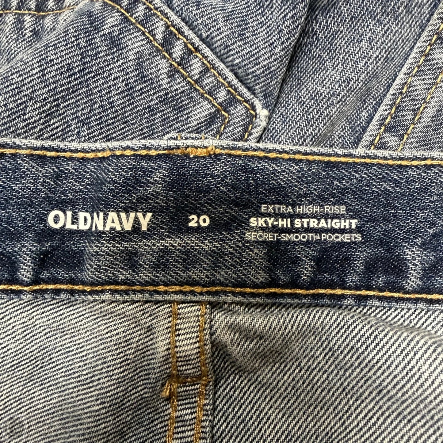 Jeans Straight By Old Navy In Blue Denim, Size: 20