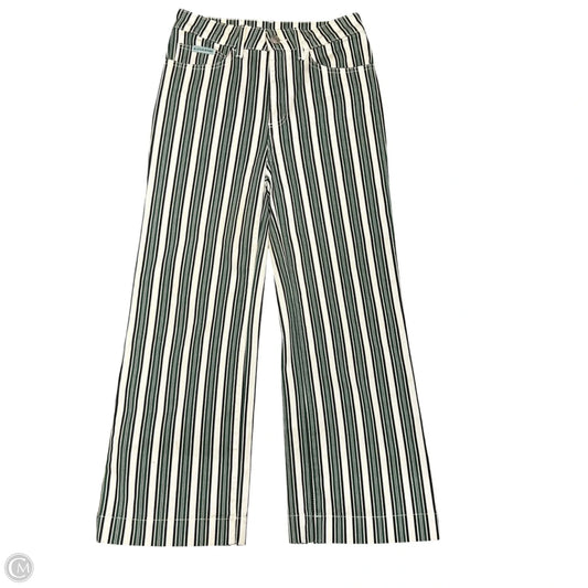 Jeans Straight By Alexa Chung In Green & White, Size: 0