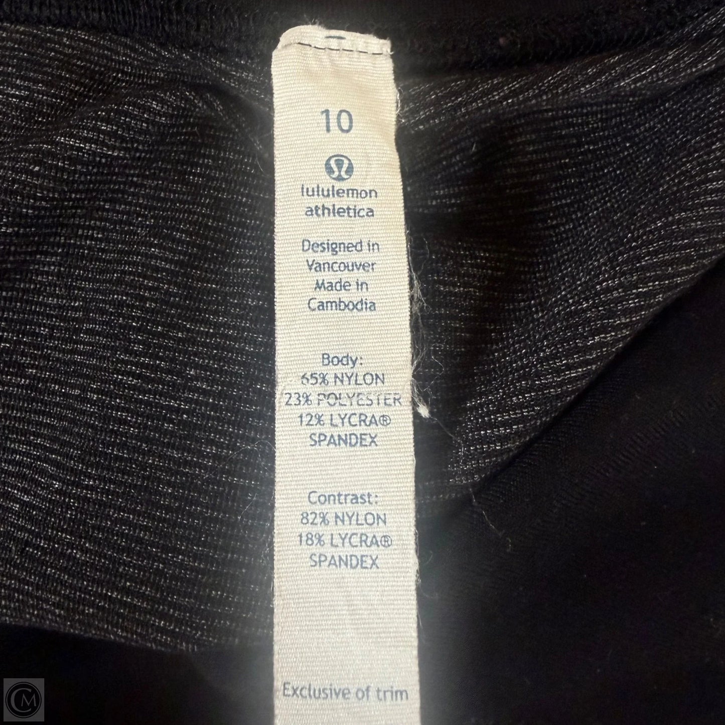 Athletic Leggings By Lululemon In Black, Size: 10