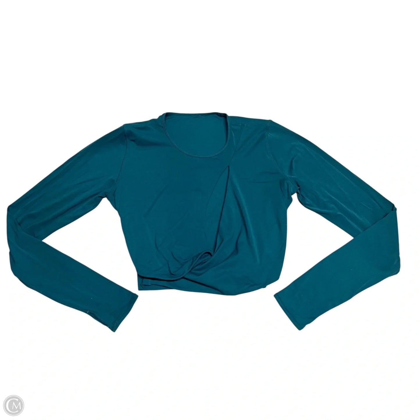 Athletic Top Long Sleeve Crewneck Stori In Teal, Size: M