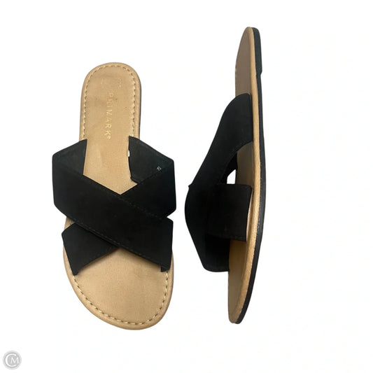Sandals Flats By Primark In Black & Tan, Size: 9