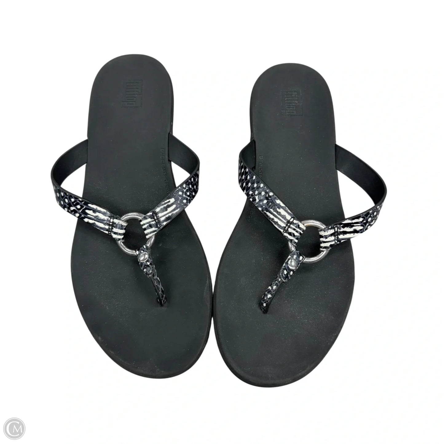 Sandals Flip Flops By Fitflop In Black, Size: 7