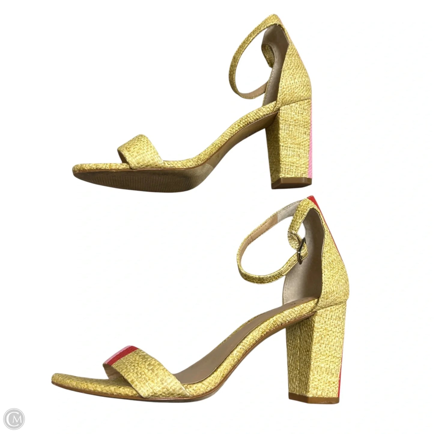 Sandals Heels Block By Inc In Tan, Size: 7.5