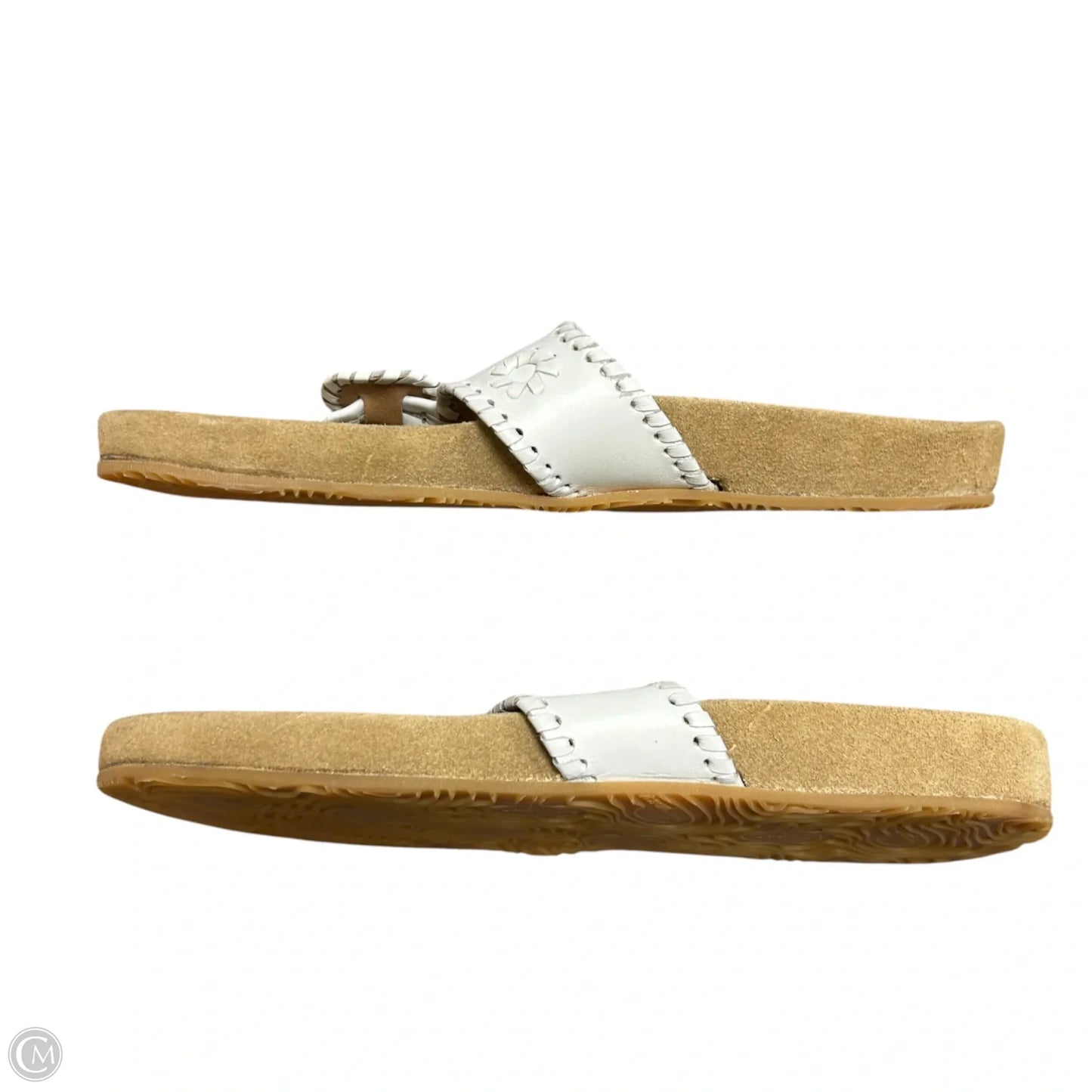 Sandals Flats By Vibram In Tan & White, Size: 9