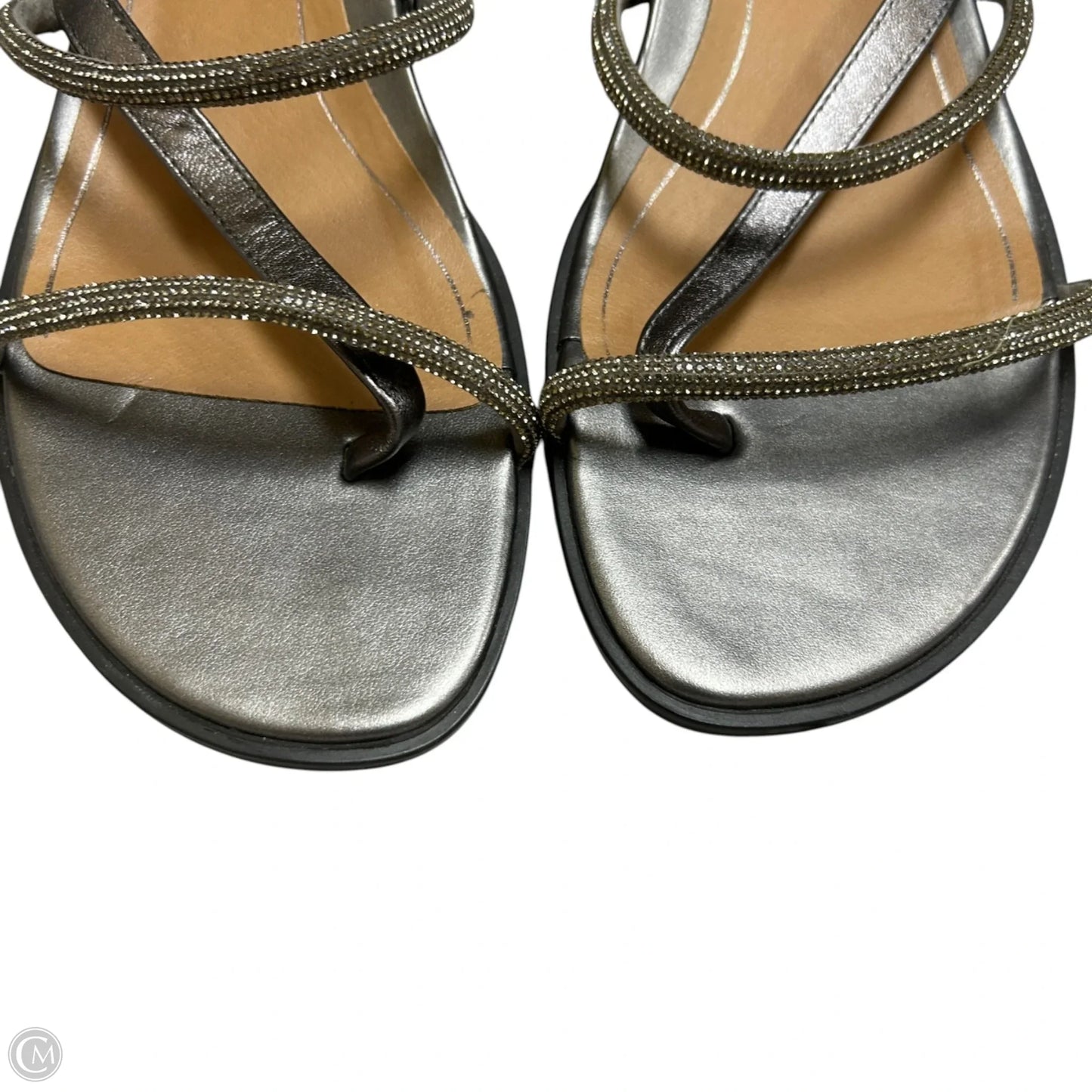 Sandals Flats By Vionic In Silver, Size: 8.5