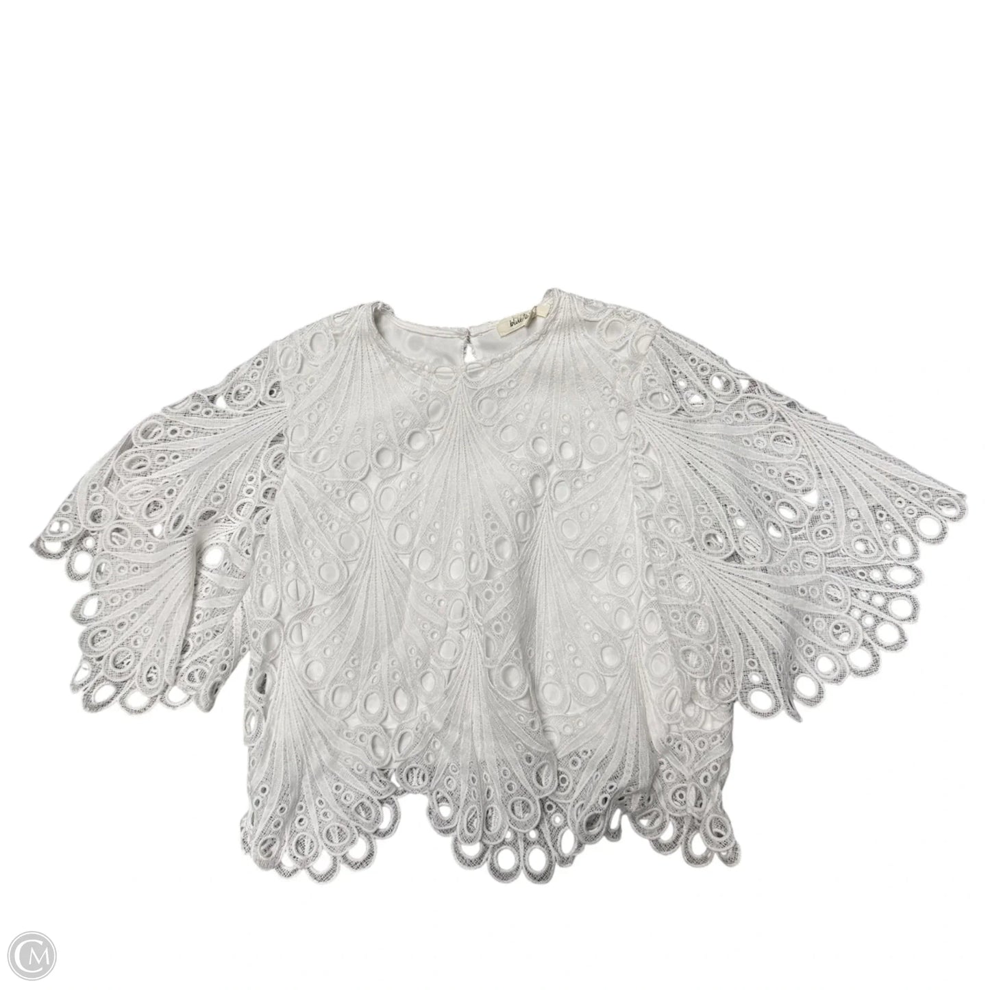 Top Short Sleeve By Blue Tassel In White, Size: S