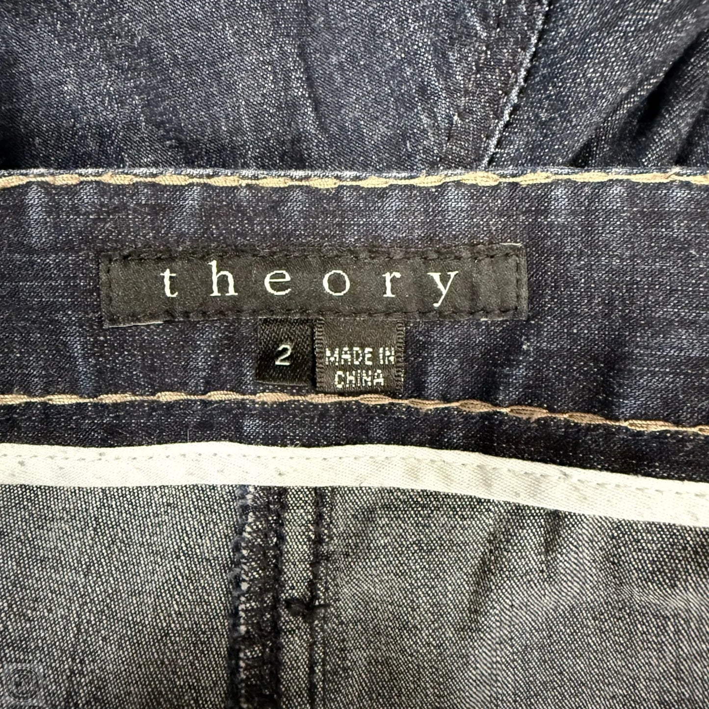 Jeans Boot Cut By Theory In Blue Denim, Size: 2