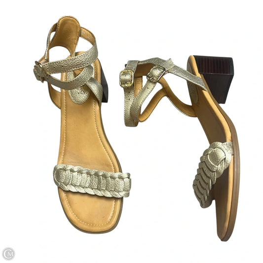 Sandals Heels Block By Sperry In Gold, Size: 9