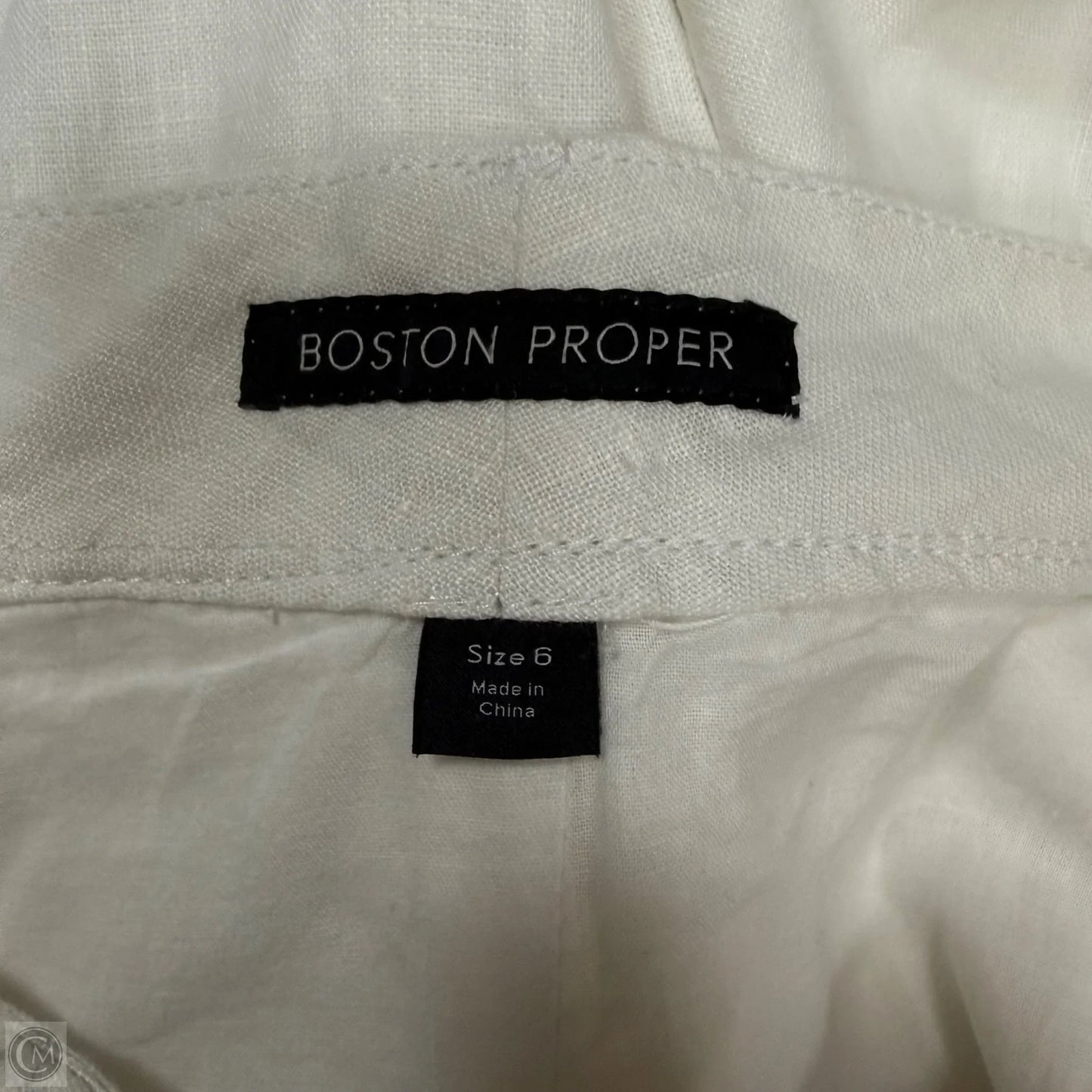 Pants Linen By Boston Proper In White, Size: 6