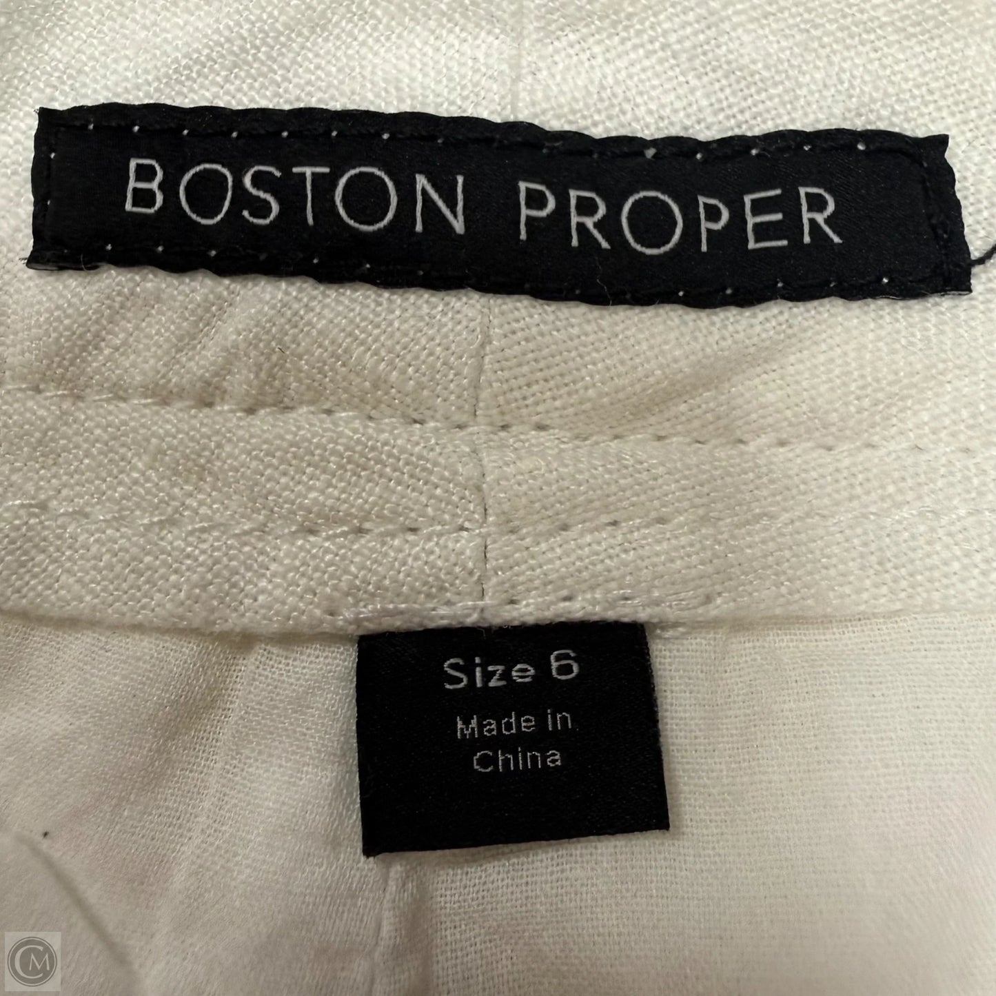 Pants Linen By Boston Proper In White, Size: 6