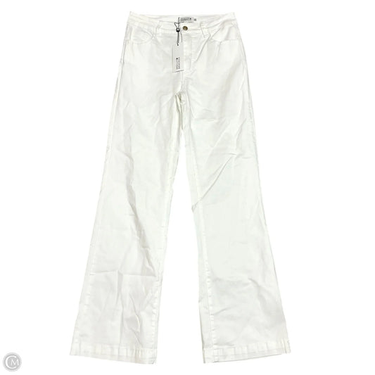 Jeans Wide Leg By Molly Bracken In White Denim, Size: 4