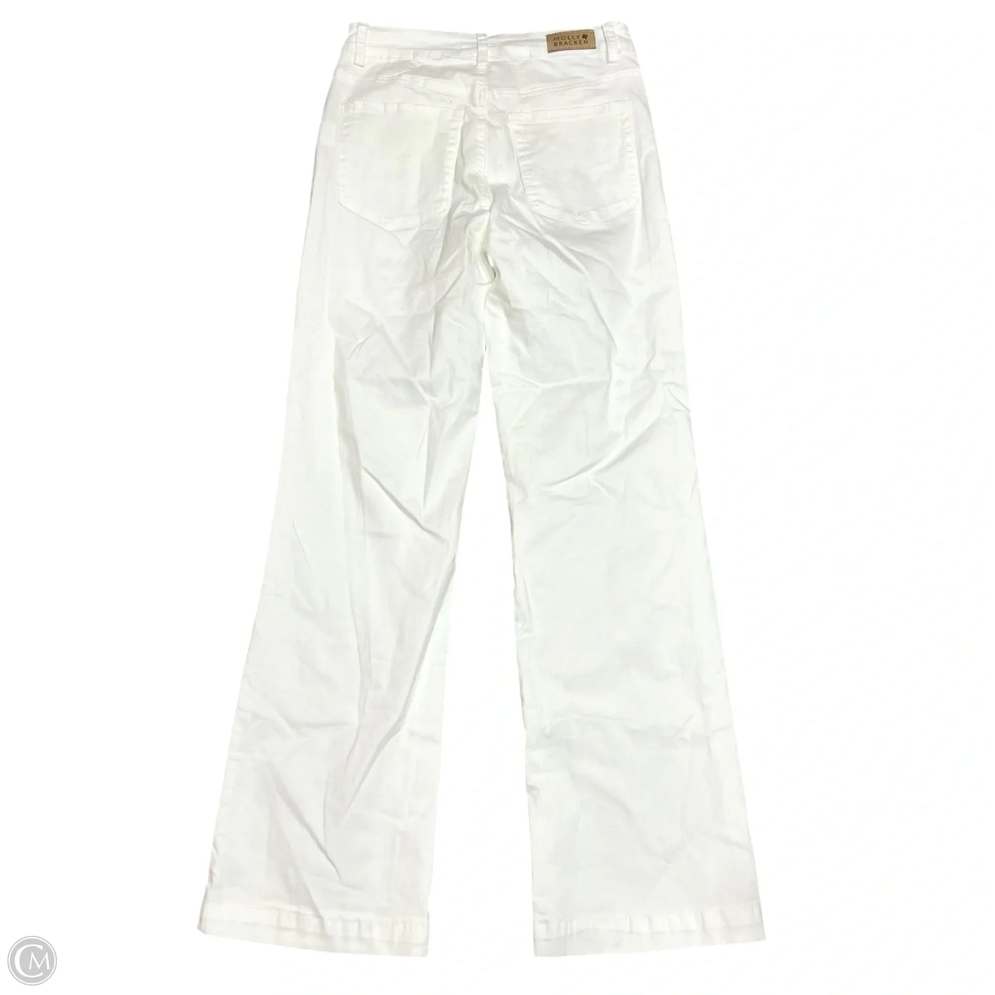 Jeans Wide Leg By Molly Bracken In White Denim, Size: 4