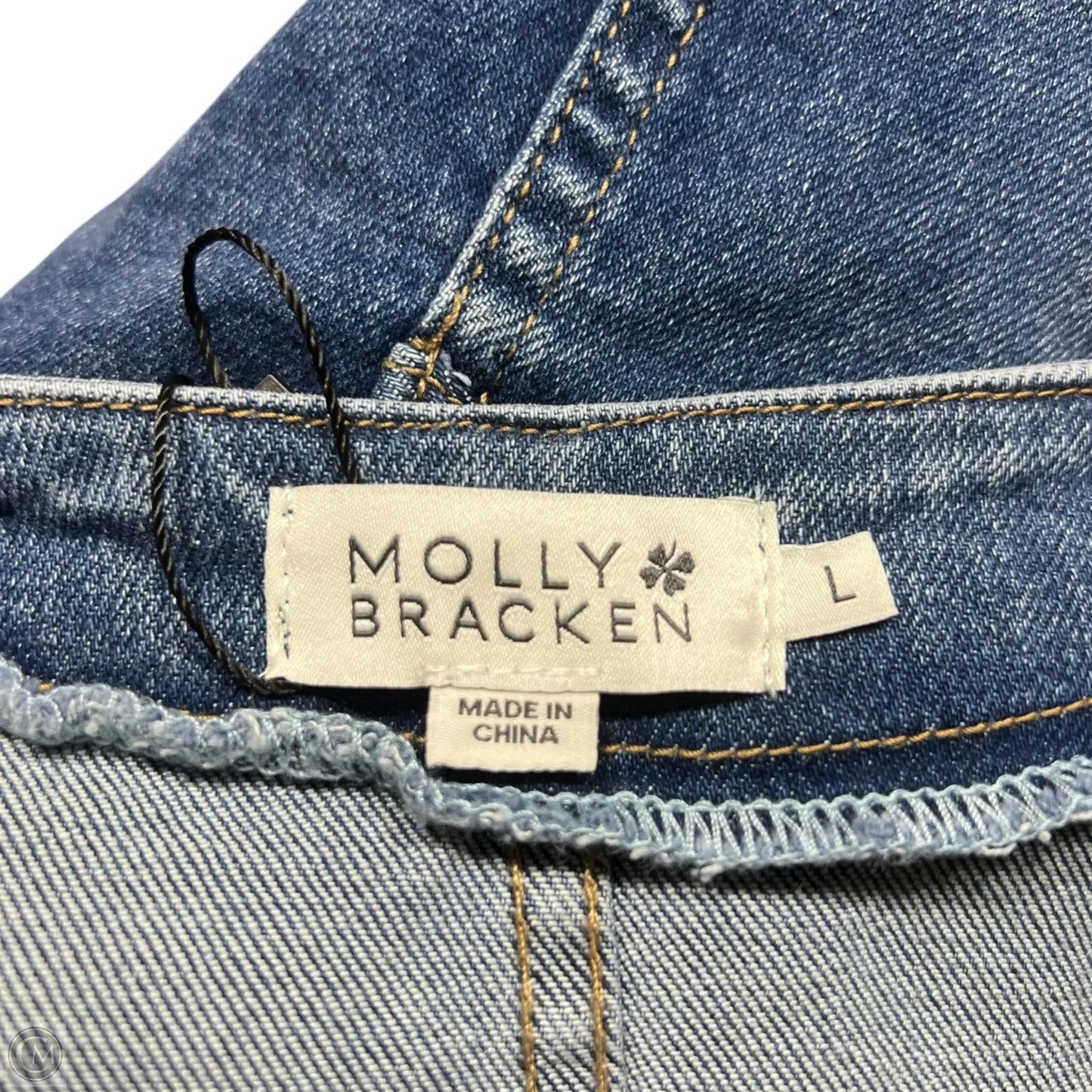 Top Sleeveless By Molly Bracken In Blue Denim, Size: L