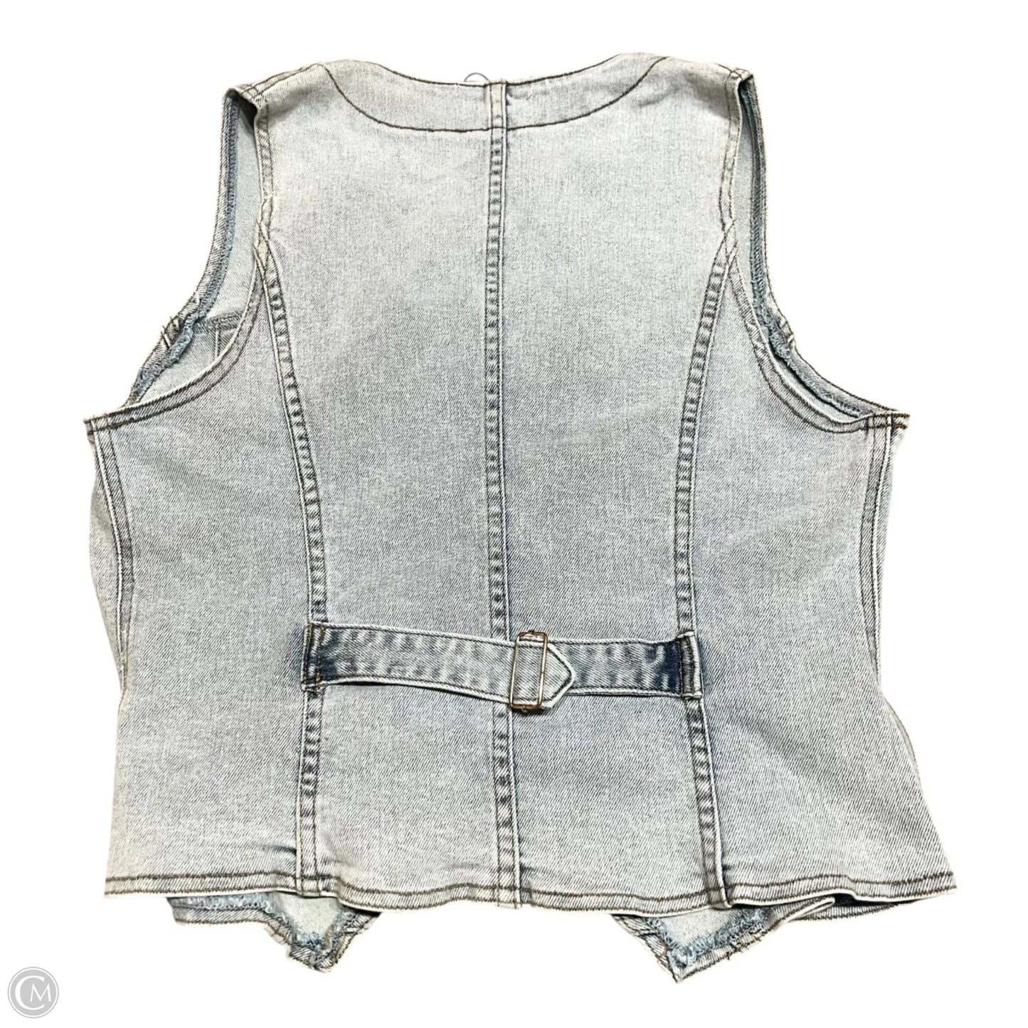 Top Sleeveless By Molly Bracken In Blue Denim, Size: L