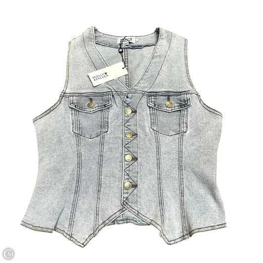Top Sleeveless By Molly Bracken In Blue Denim, Size: Xl