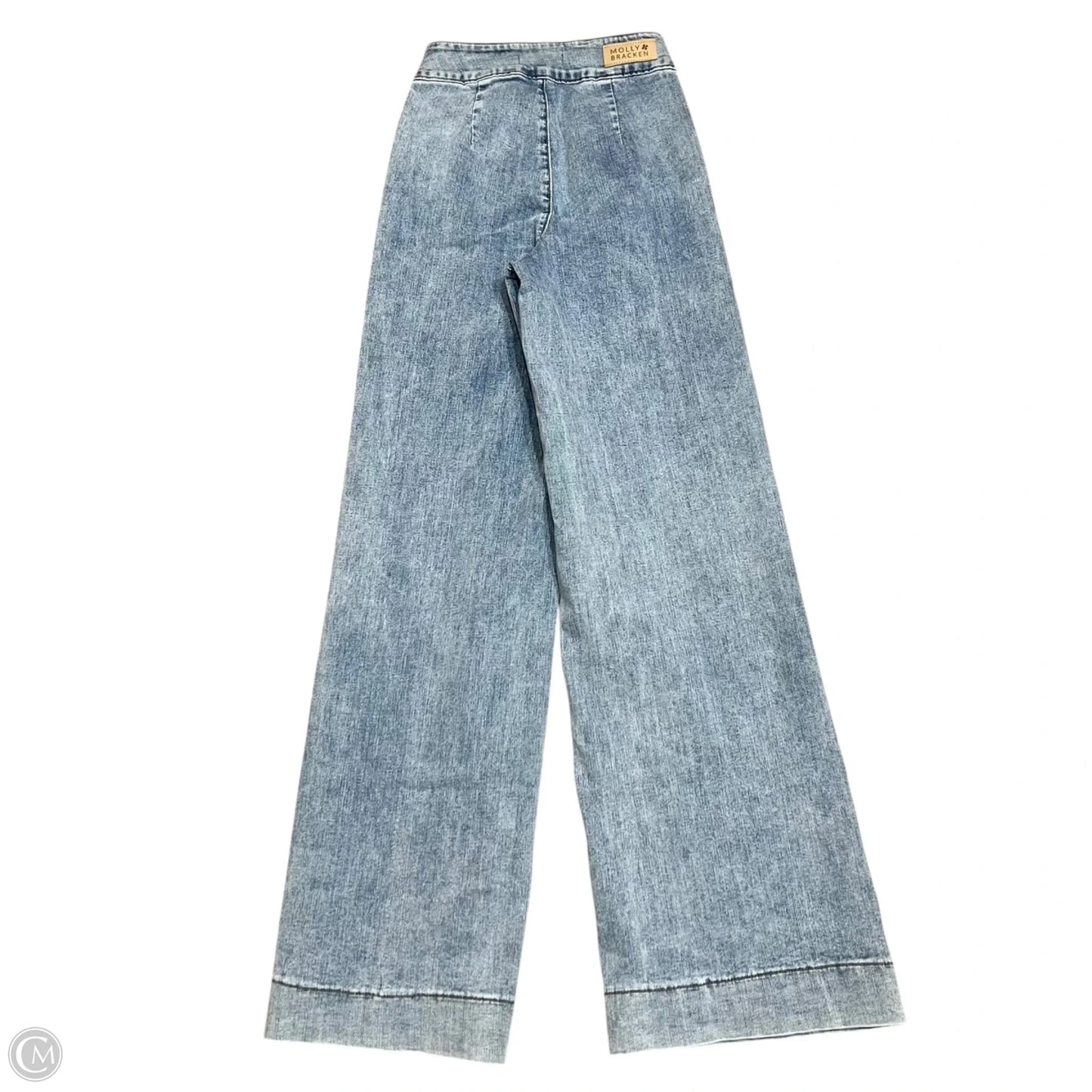 Jeans Wide Leg By Molly Bracken In Blue Denim, Size: 0