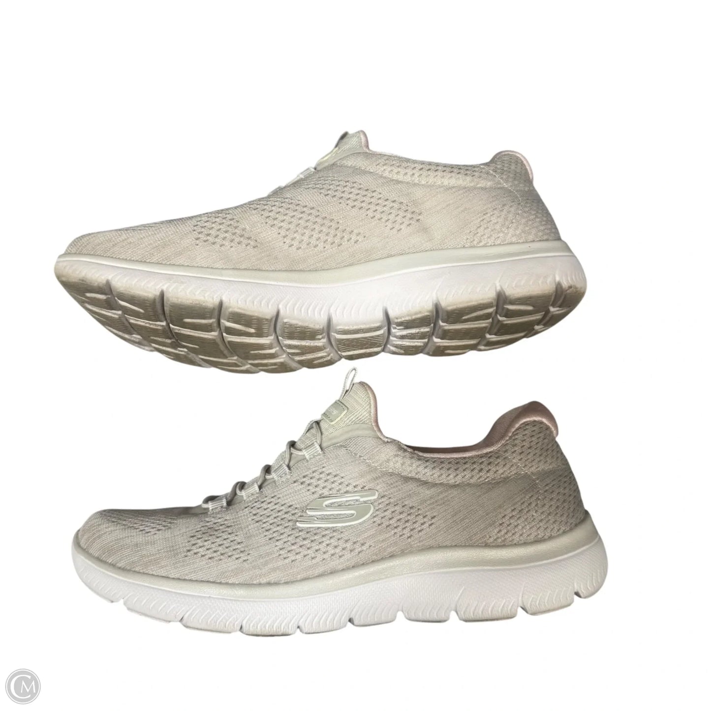 Shoes Athletic By Skechers In Cream & Pink, Size: 7.5