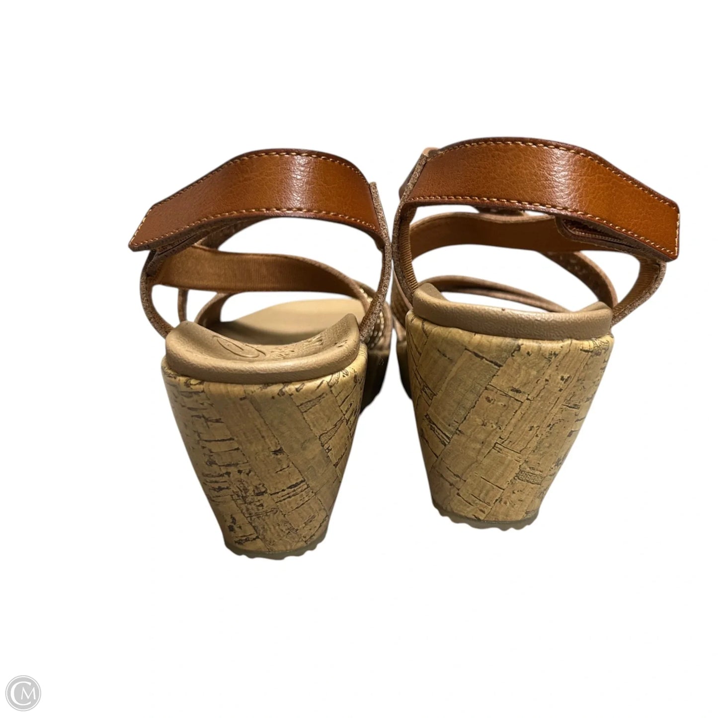 Sandals Heels Wedge By Skechers In Brown, Size: 7