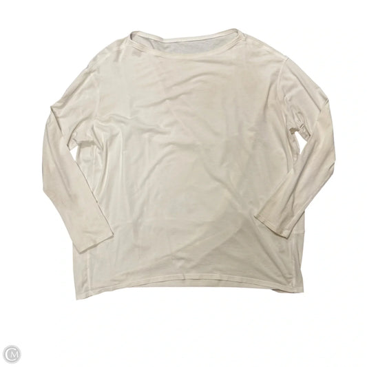 Athletic Top Long Sleeve Crewneck By Lululemon In White, Size: L