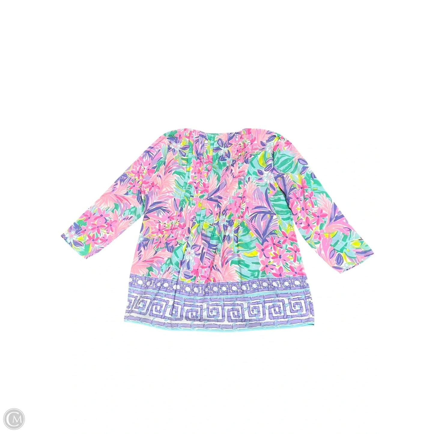 Top Long Sleeve Designer By Lilly Pulitzer In Pink & Purple, Size: M