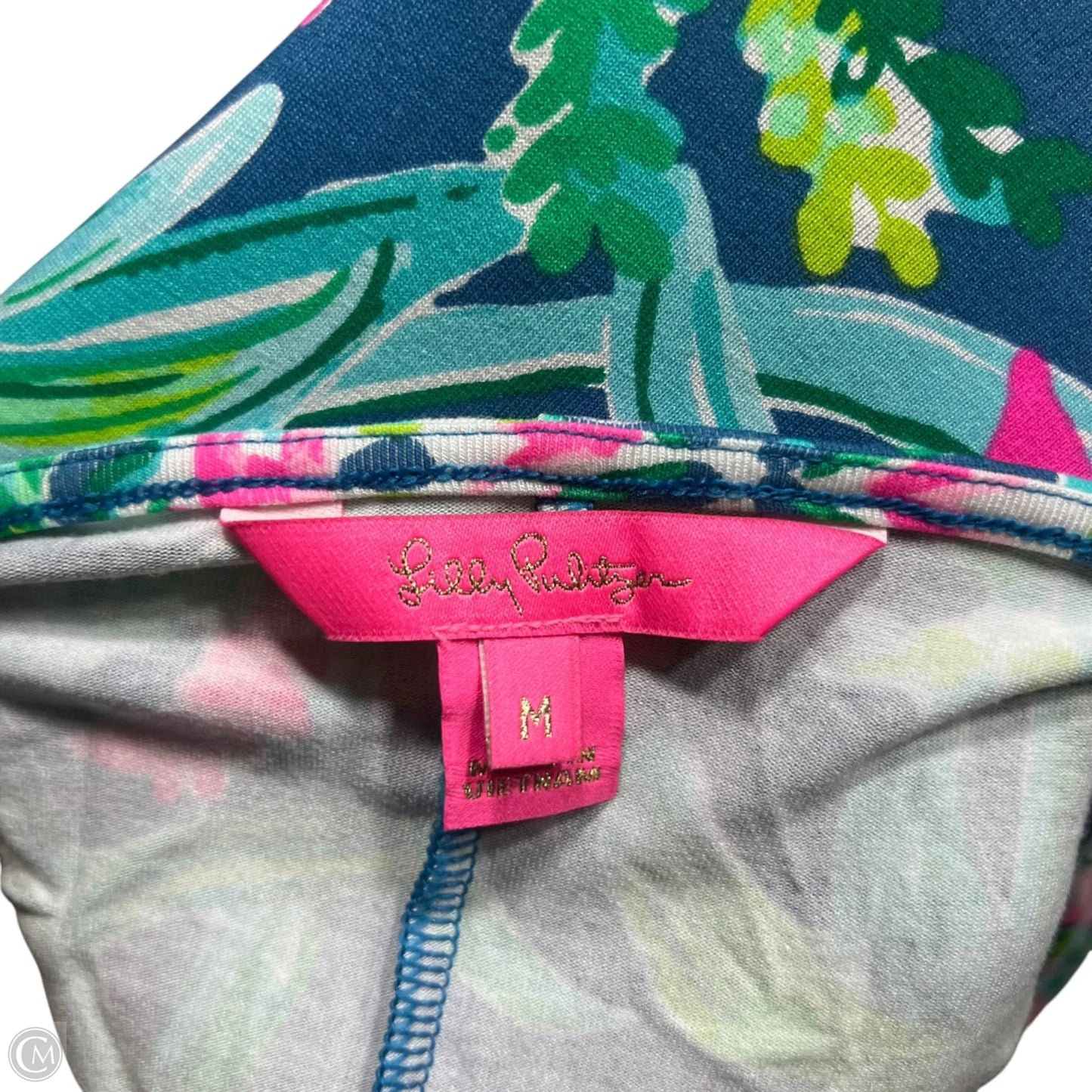 Dress Designer By Lilly Pulitzer In Green & Pink, Size: M