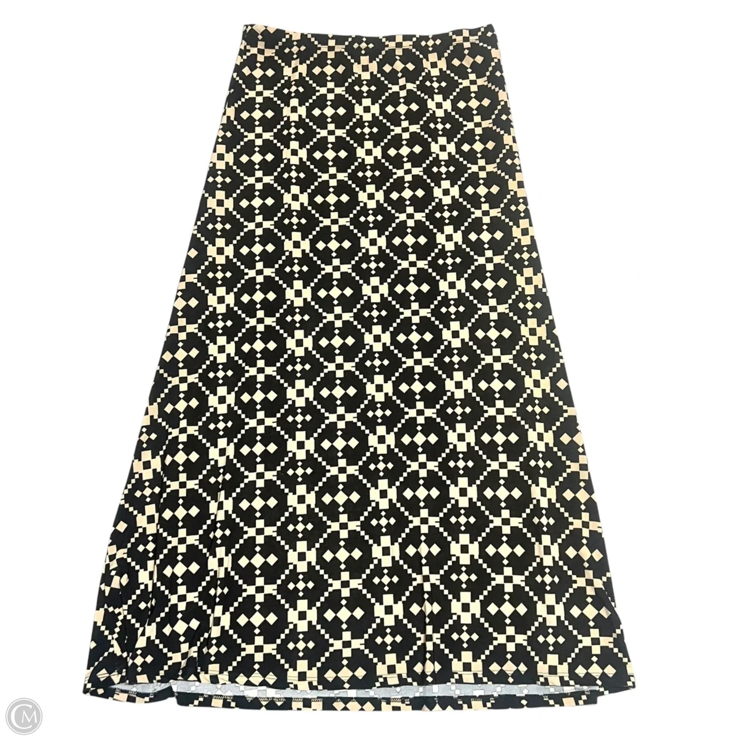 Skirt Maxi By Bestow In Black & Cream, Size: Xl