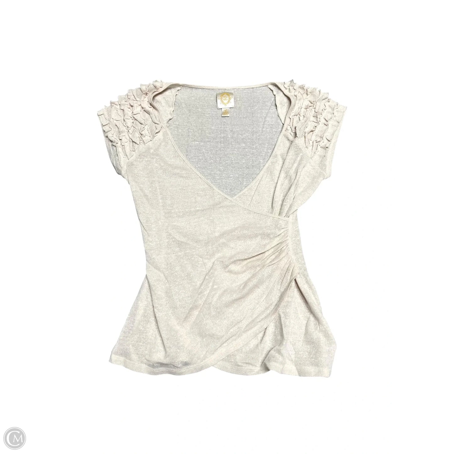 Top Short Sleeve By Ric Rac In Cream, Size: S