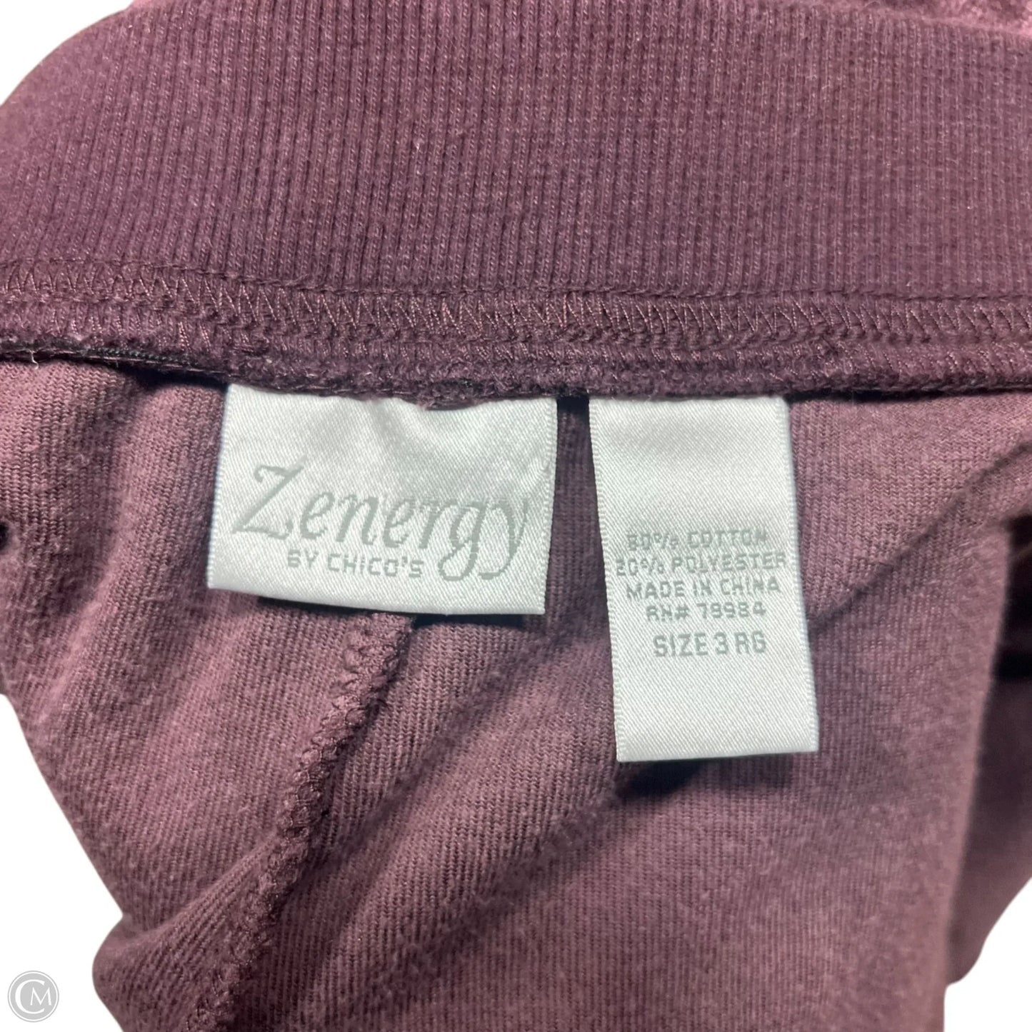 Pants Set 2pc By Zenergy By Chicos In Maroon, Size: Xl